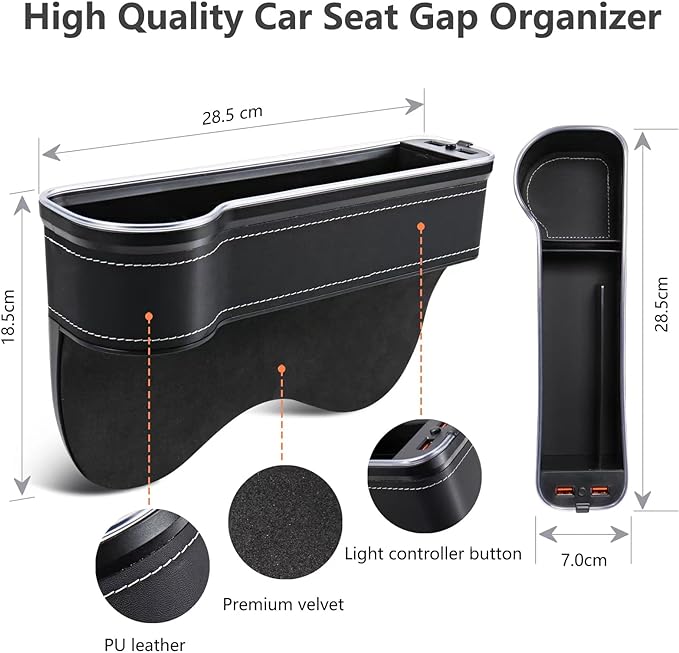 RGB CAR SEAT GAP STORAGE BOX